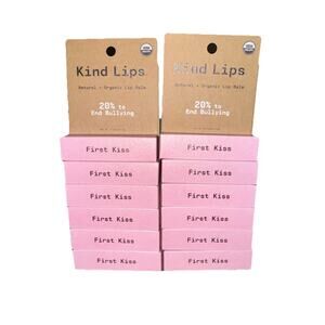 Lot Of 12 Kind Lips Chapstick Lip Balm Natural First Kiss Gluten Free Organic